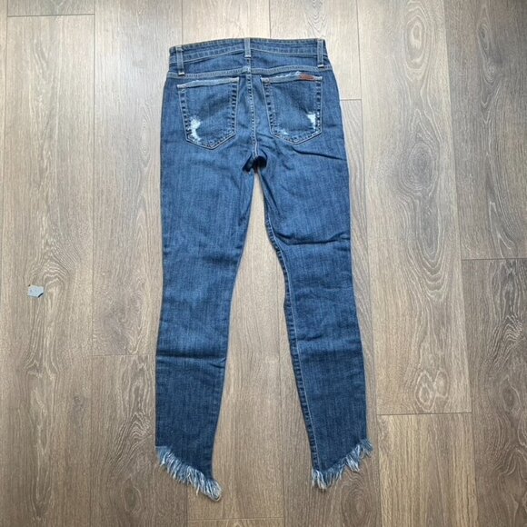 Joe’s Jeans Skinny Jeans Icon Aydin Distressed asymmetrical hem denim  mid rise - Picture 11 of 16